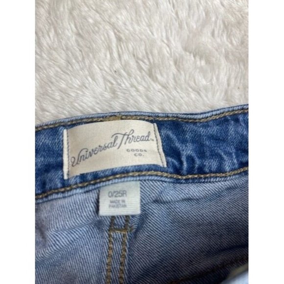 Universal Thread Size 0 25 Wmens Jeans Ankle Bootcut Raw Hem Mid Rise St… - Picture 4 of 4